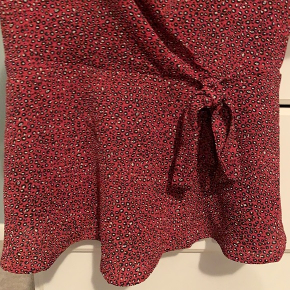 red cheetah print tie top - Picture 3 of 6